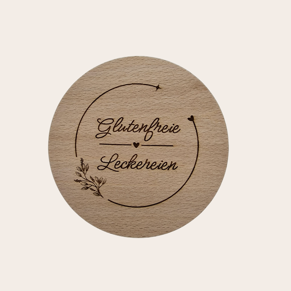 Glutenfreies Vorratsglas mit Holzdeckel