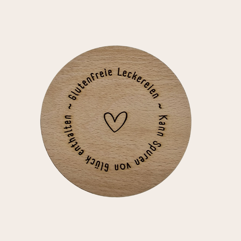 Glutenfreies Vorratsglas mit Holzdeckel