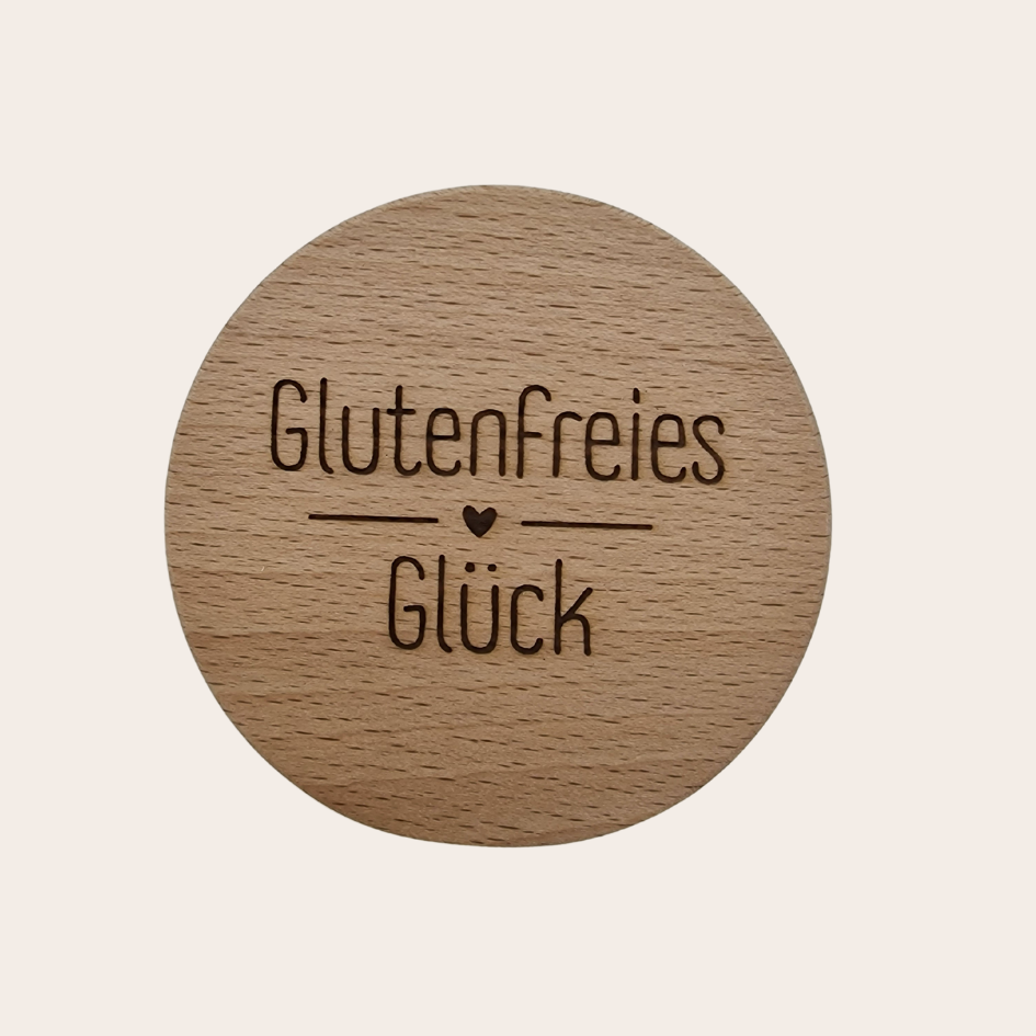 Glutenfreies Vorratsglas mit Holzdeckel